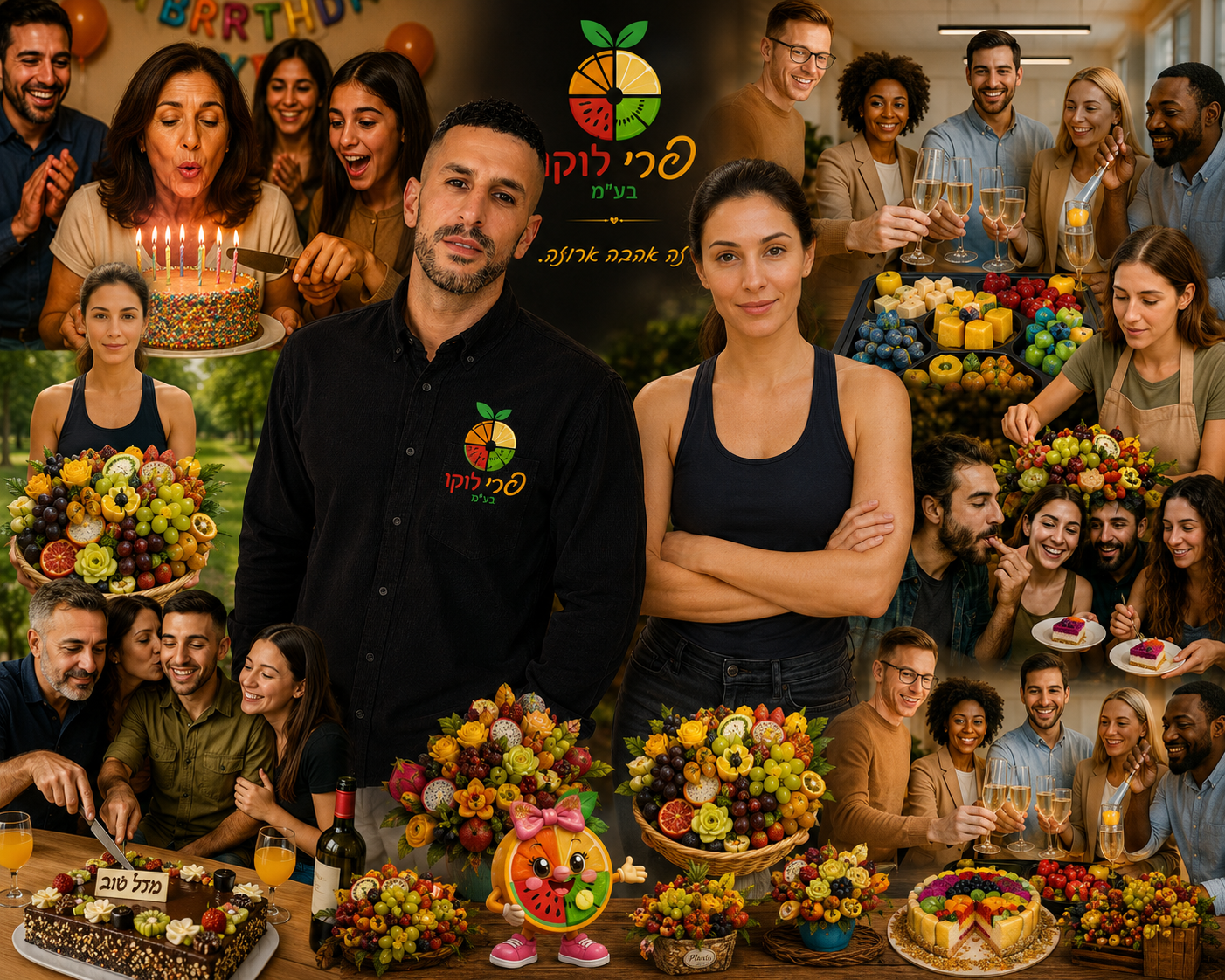 אושרי ומריה — הזוג שמאחורי פרי לוקו, עם רגעי שמחה ומגשי פירות
