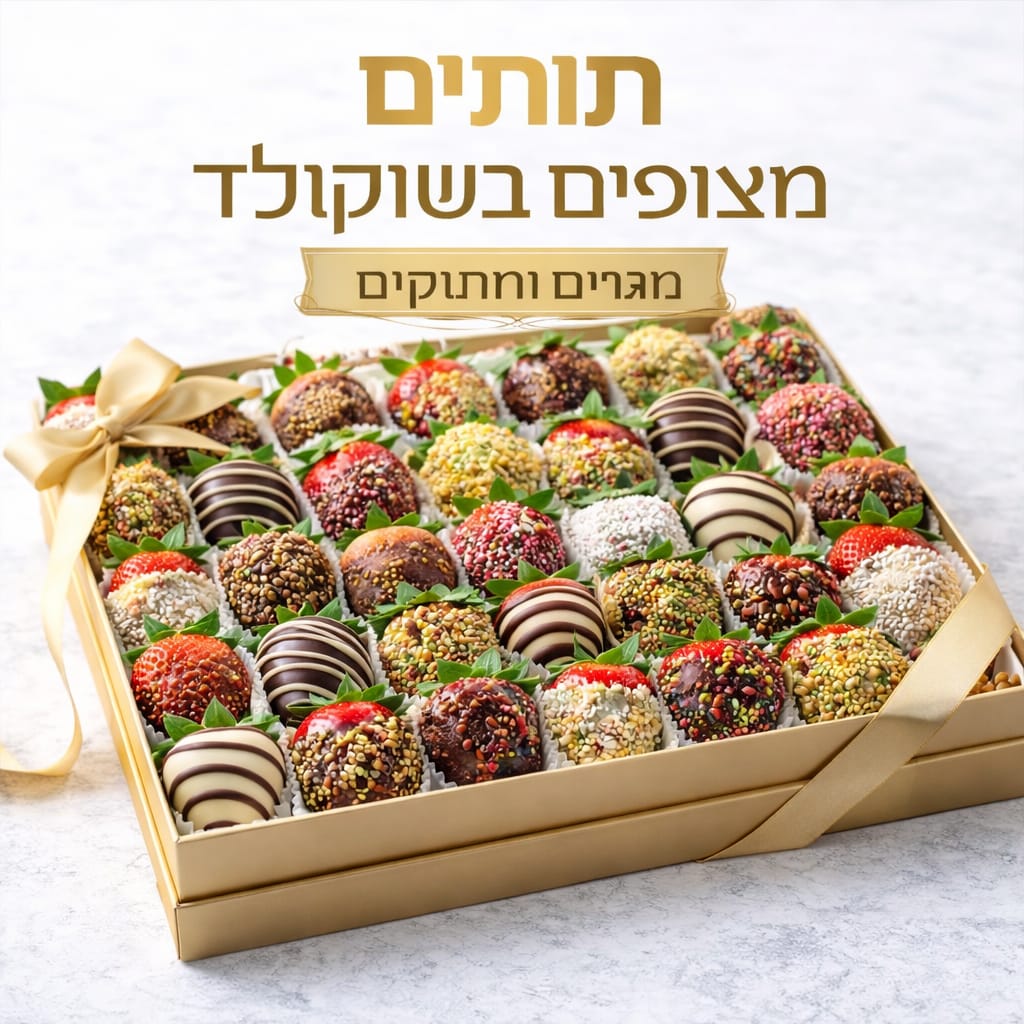 תותים מצופים שוקולד